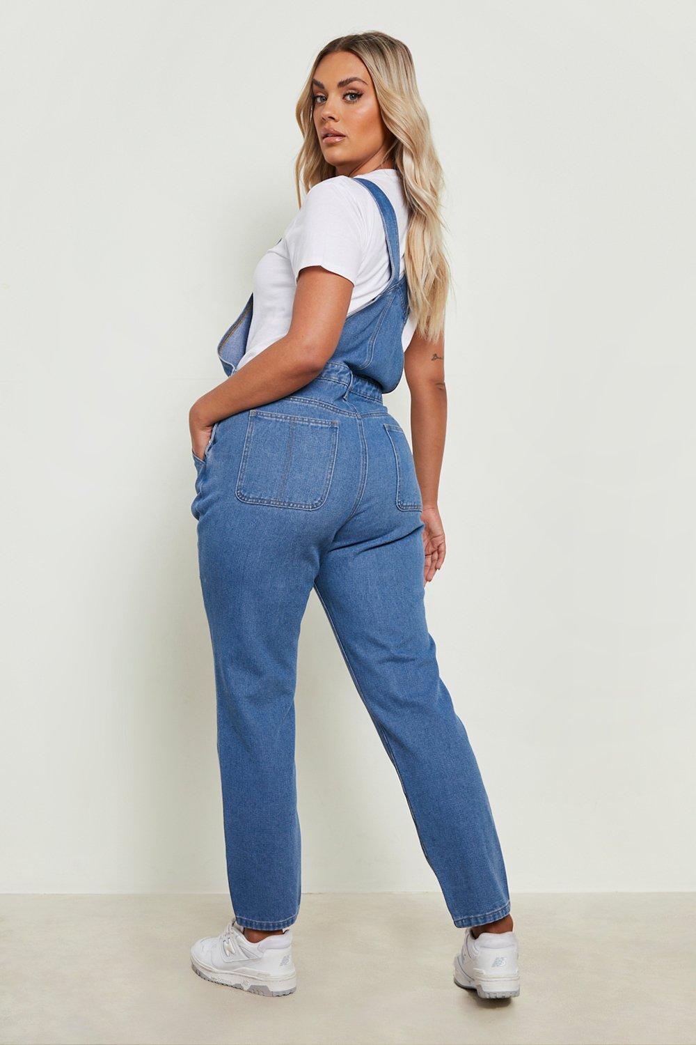 Plus size 2025 denim dungarees uk